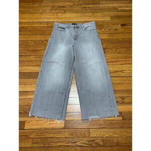 Banana Republic Wide Leg Flare Jeans in Light Gray Wash